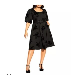 City Chic “Wild Heart” A-Line Midi Dress